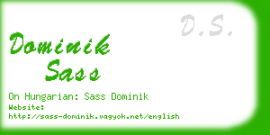 dominik sass business card